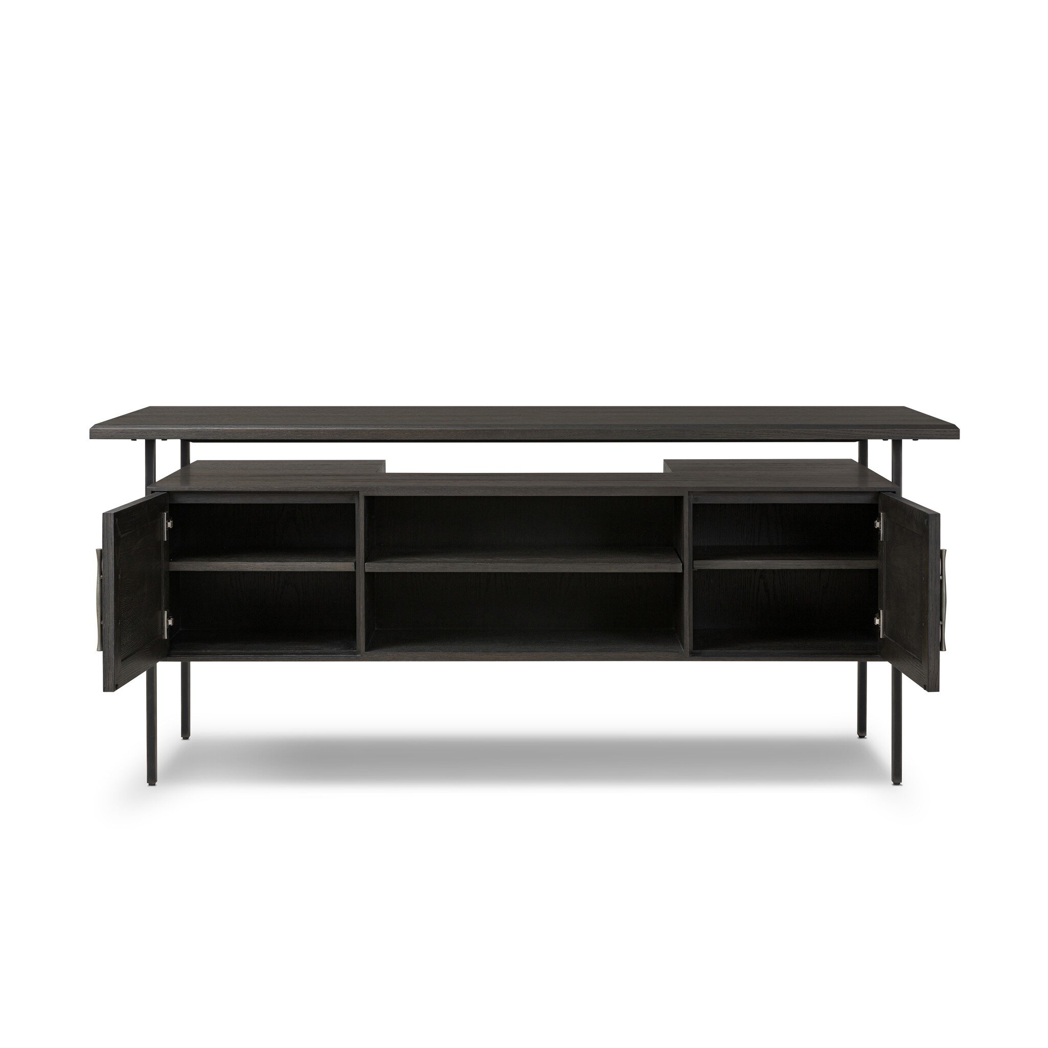 Lauren Desk - Charcoal Oak Resawn Veneer - Image 7
