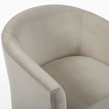 Mila Chair, Performance Velvet, Dusty Blush, Soft Wheat - Image 4