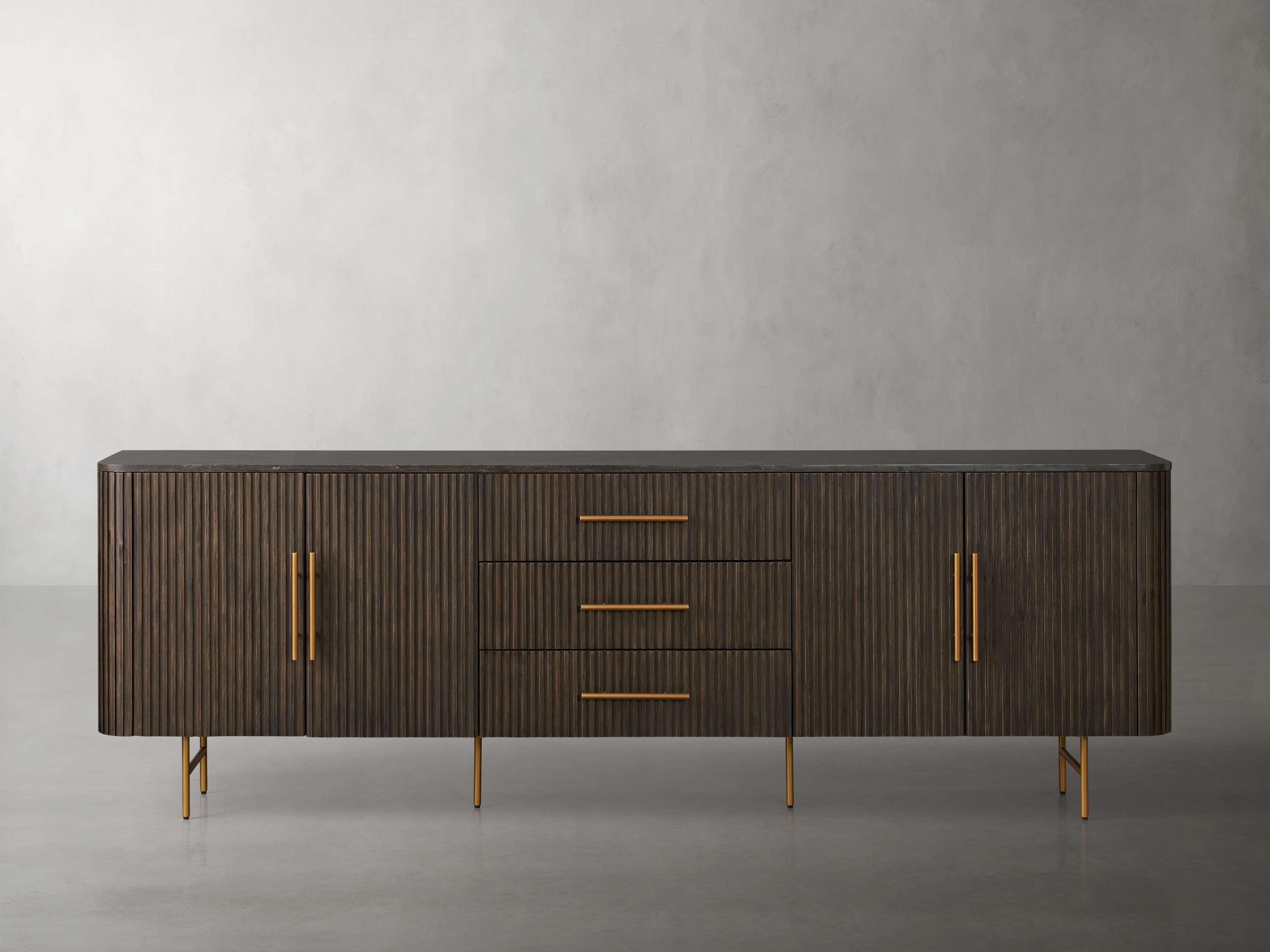 Finnley Sideboard with Drawers in Stone Blue  Mocha/Bluestone - Image 0