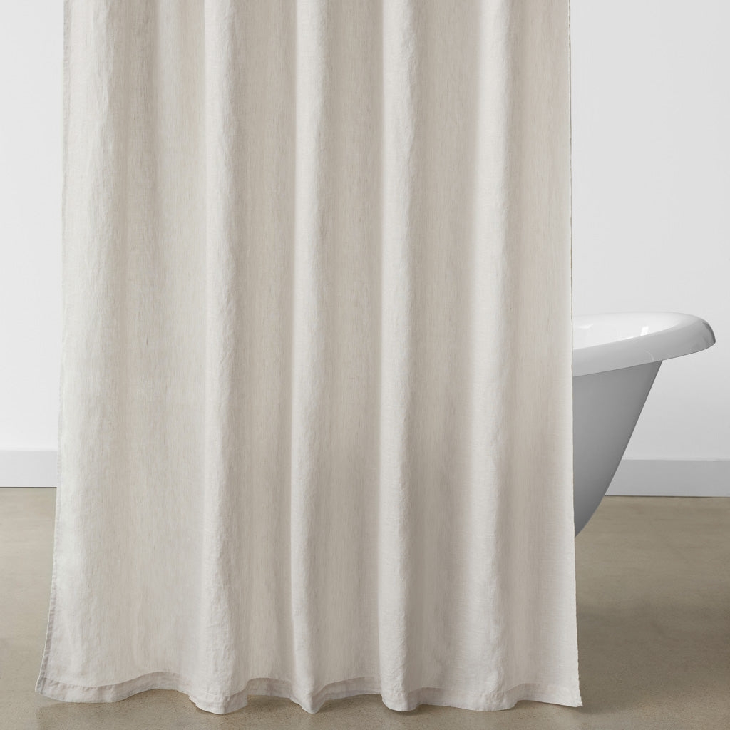 The Citizenry Stonewashed Linen Shower Curtain | Sand - Image 0