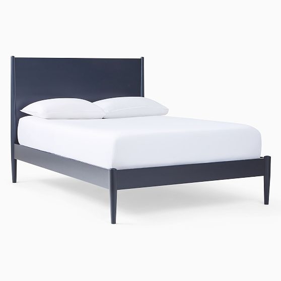 Mid-Century Bed Twin Navy - Image 0