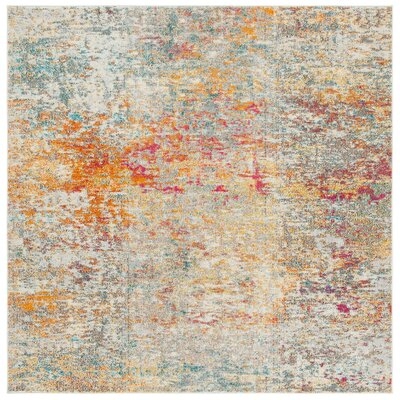 Abingt Abstract Gray/Turquoise Area Rug - Image 0