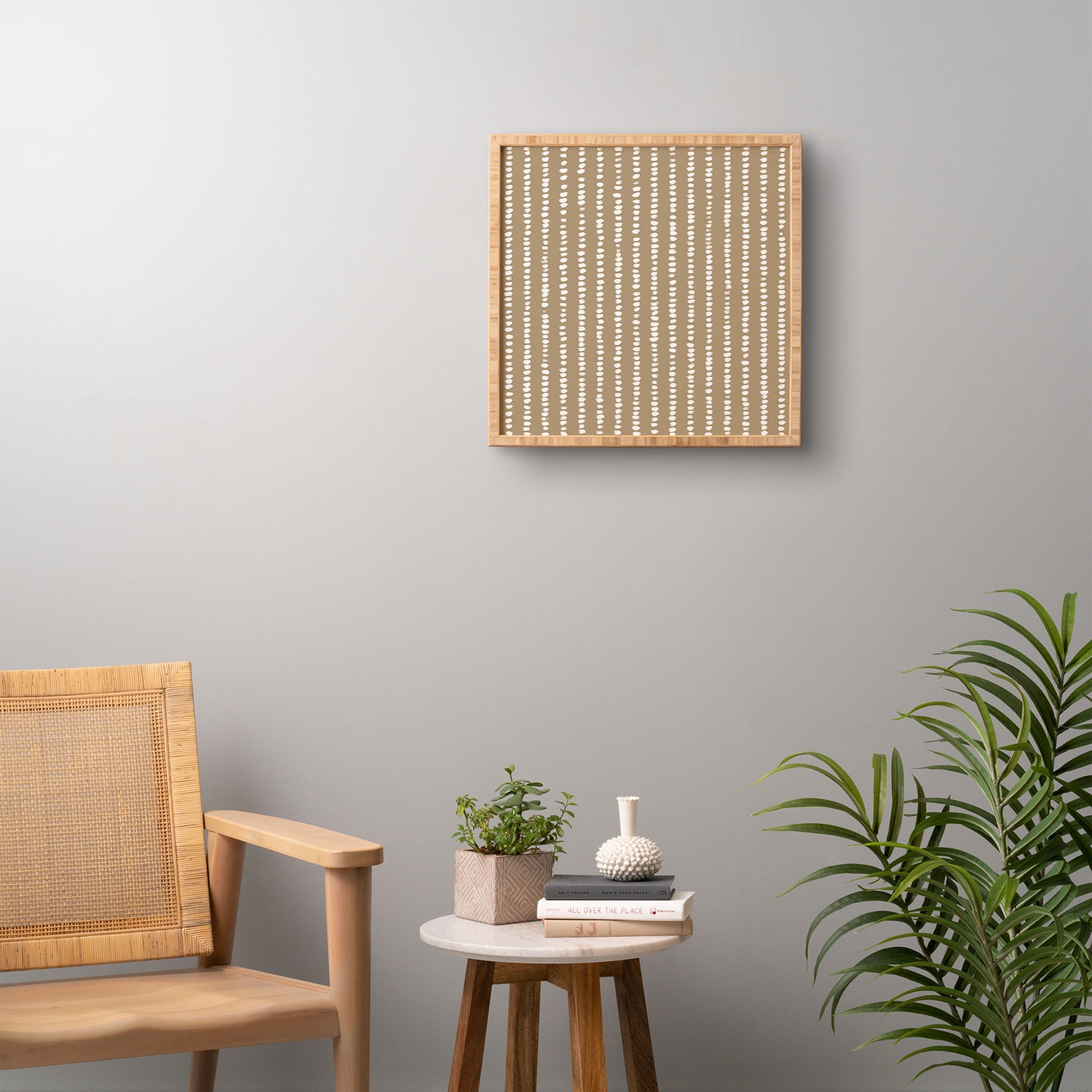 Simple Hand Drawn Pattern X by Alisa Galitsyna - Framed Wall Art Basic Black 20" x 20" - Image 3