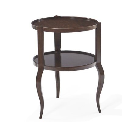 Solid Wood Tray Top 3 Legs End Table with Storage - Image 0