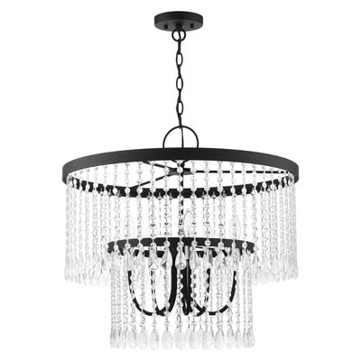 5 - Light Candle Style Chandelier with Crystal Accents - Image 0