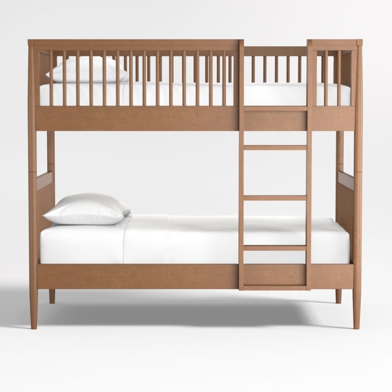 Hampshire Natural Brown Wood Kids Twin Bunk Bed - Image 1