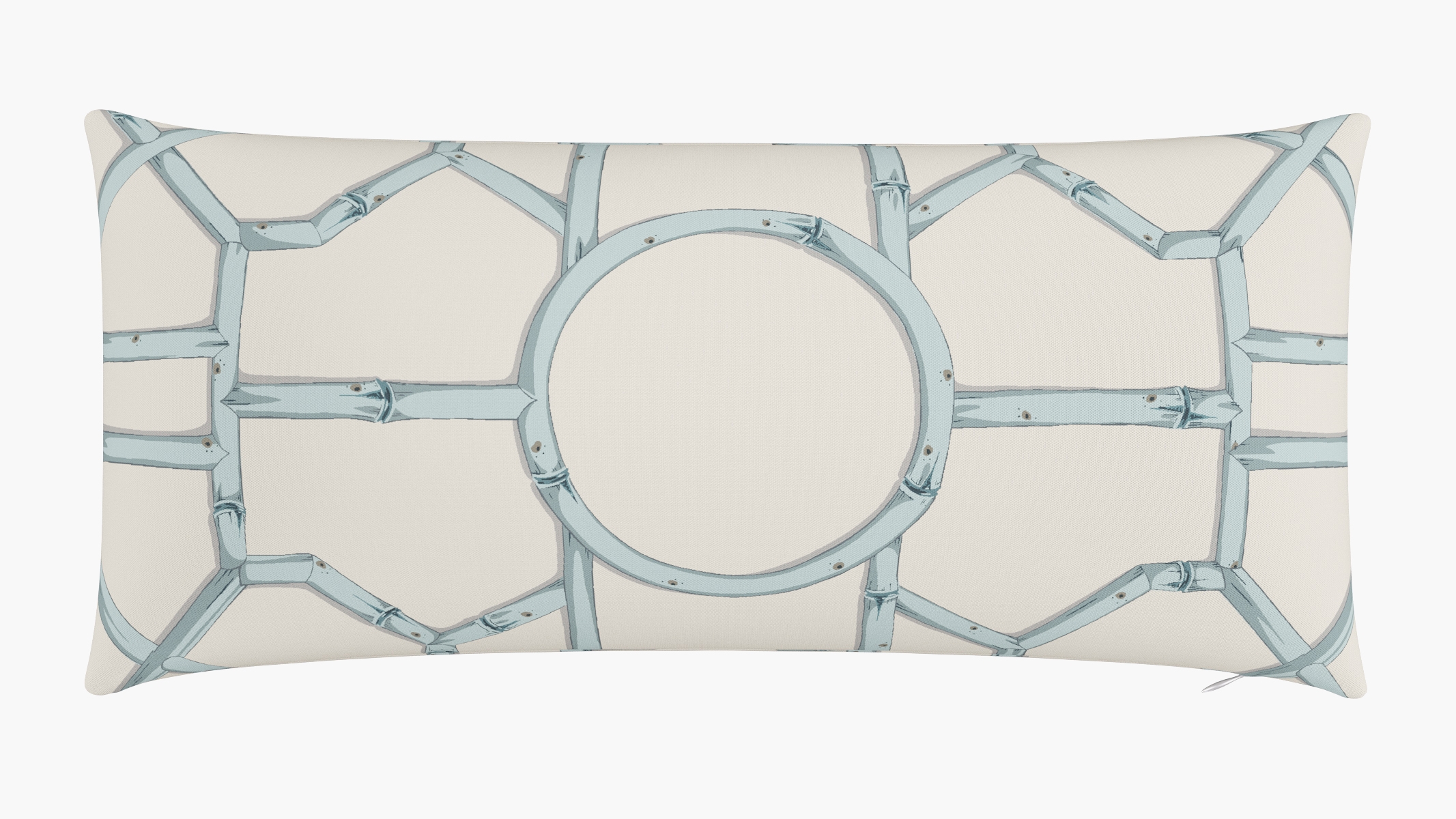 Throw Pillow 14" x 30", Blue Baldwin Bamboo, 14" x 30" - Image 0