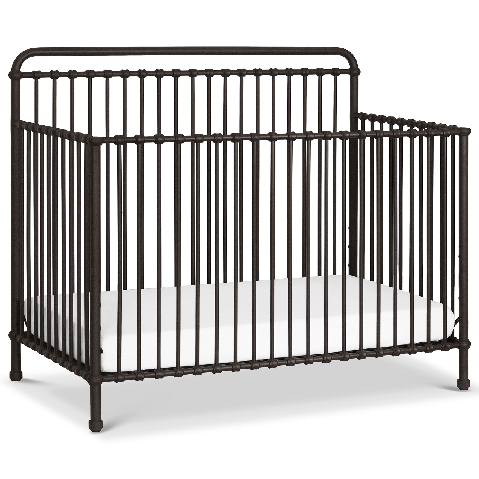Wendy French Country Vintage Black Steel Convertible Crib - Image 0