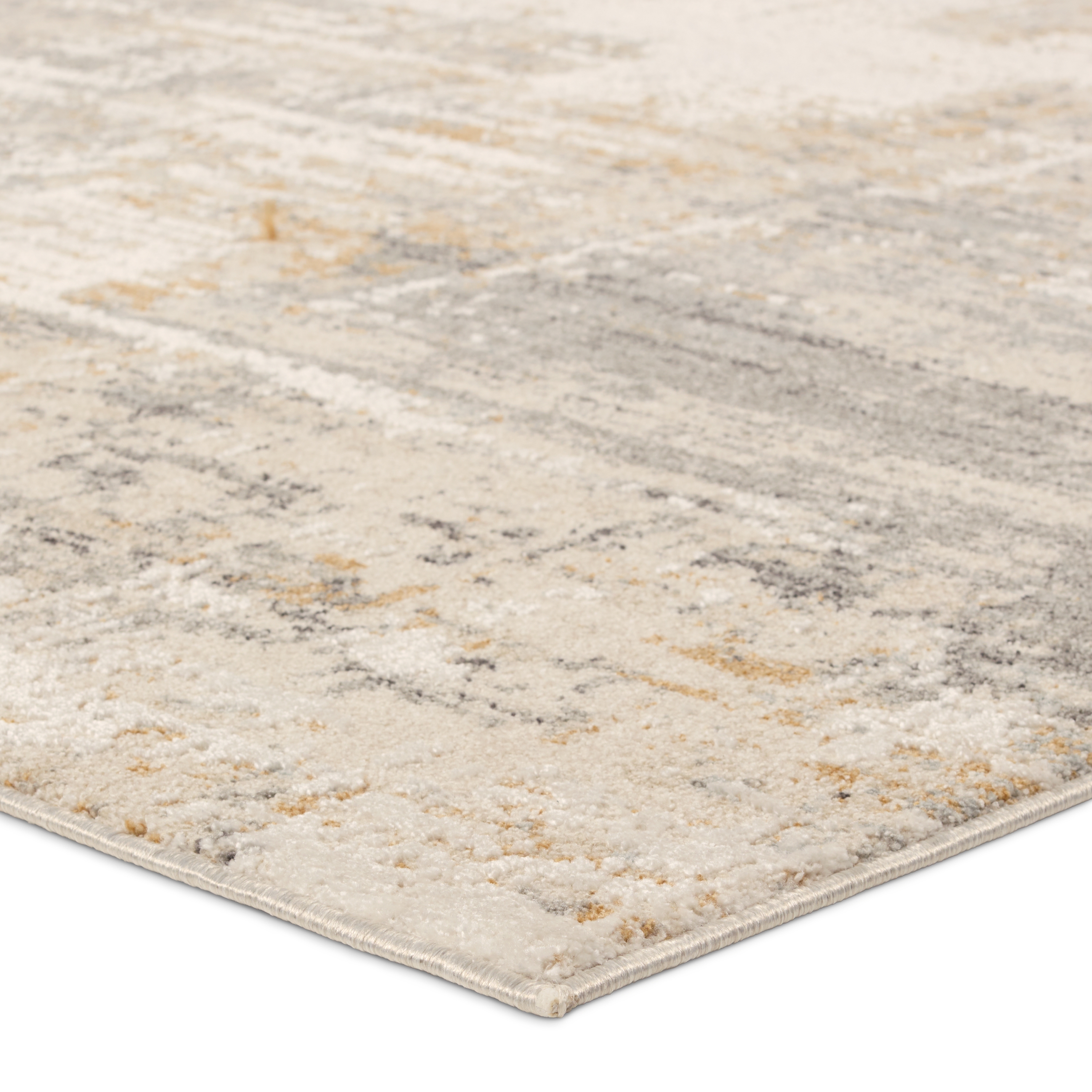 Alister Abstract Cream/Gray Area Rug (3'11"X5'11") - Image 1