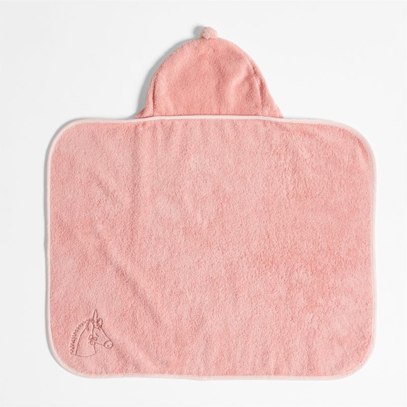 Nachi 100% Organic Cotton Pink Hooded Baby Towel - Image 3