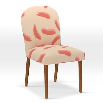 Round Back Dining Chair, Print, Blushstroke, Cream Peach - Image 0