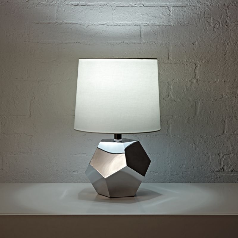 Geometric Silver Lamp - Image 1