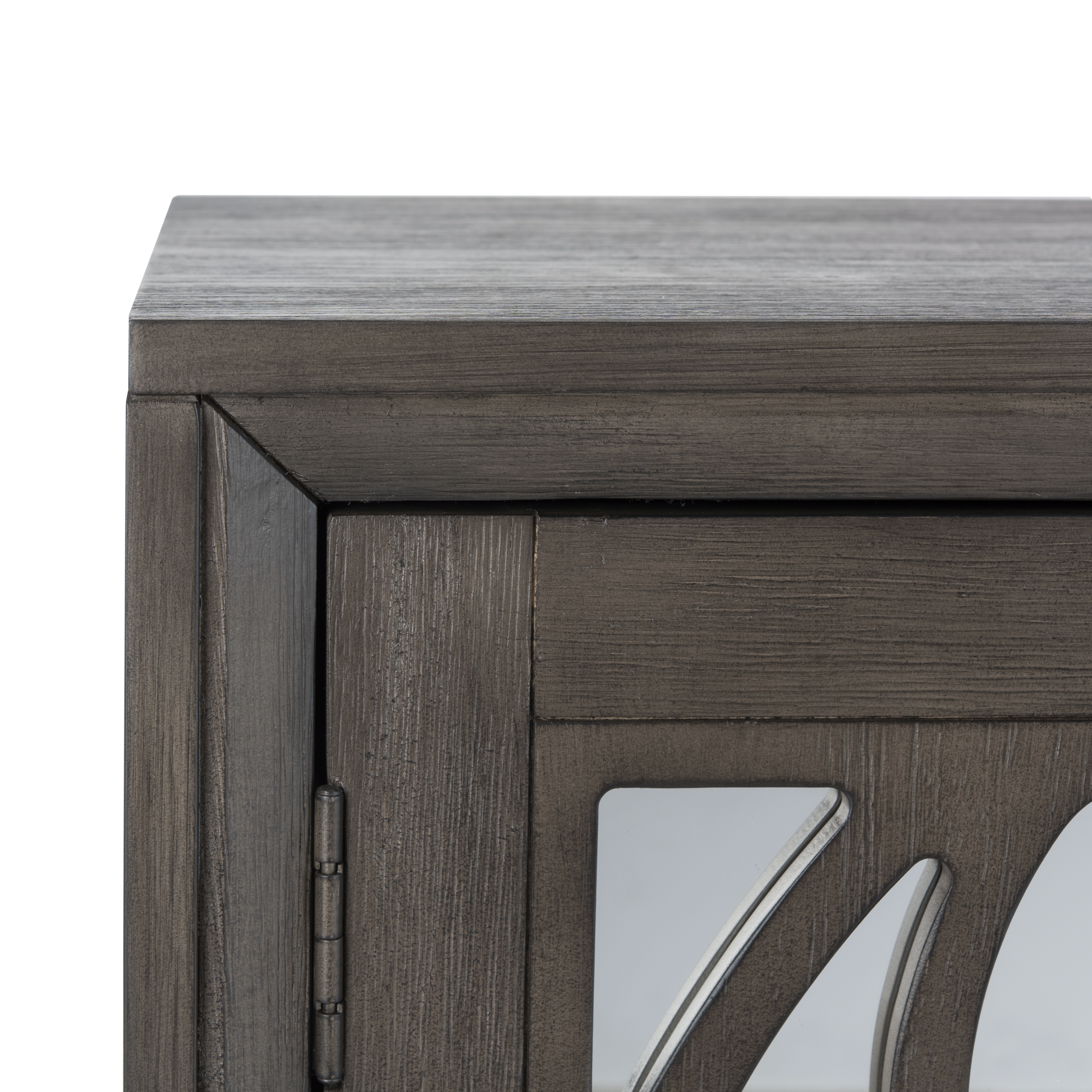 Shannon 2 Door Chest - Grey Wash Walnut/Mirror - Safavieh - Image 5