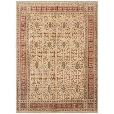 One-of-a-Kind Pillager Hand-Knotted Beige 6' x 8'2" Wool Area Rug - Image 0
