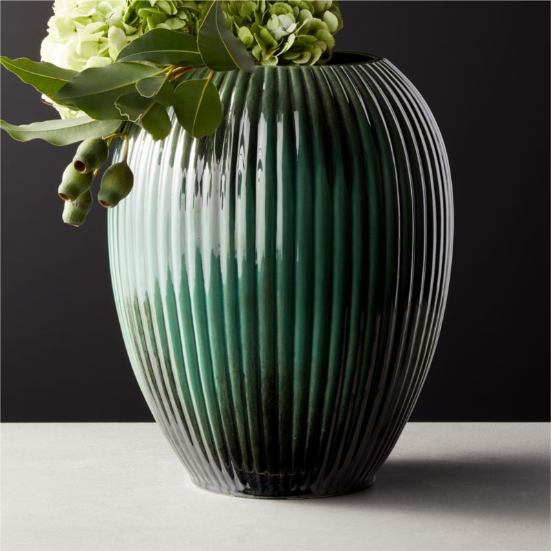 Clemence Green Vase - Image 1