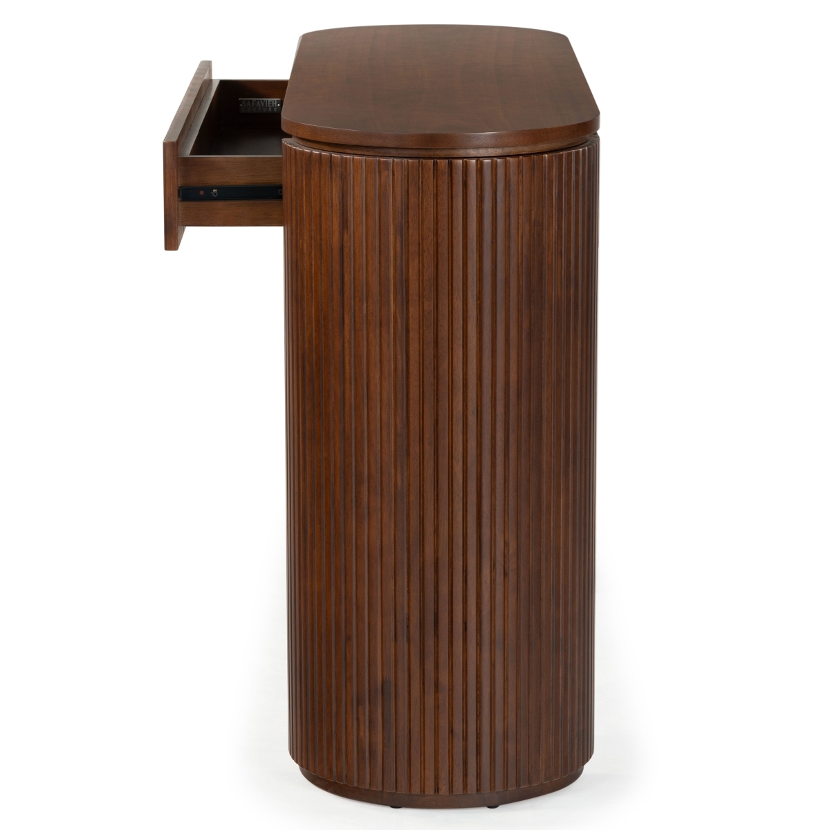 Rikki Fluted 1 Drawer Console - Walnut - Image 6