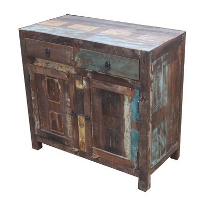 Gracie Reclaimed Wood 2-Door 2 Drawer Sideboard Accent Cabinet - Image 0