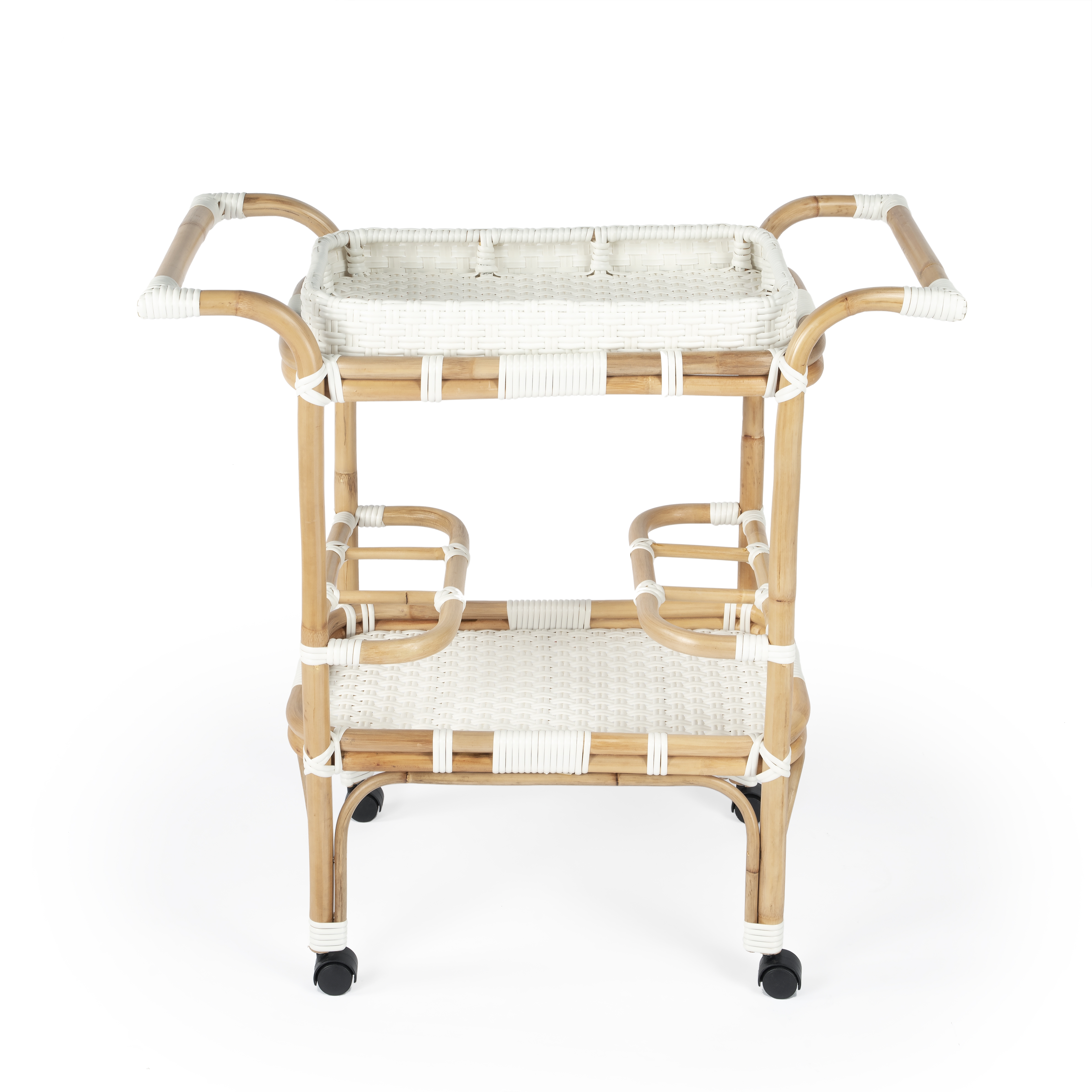Selena Smooth White Bar Cart - Image 2