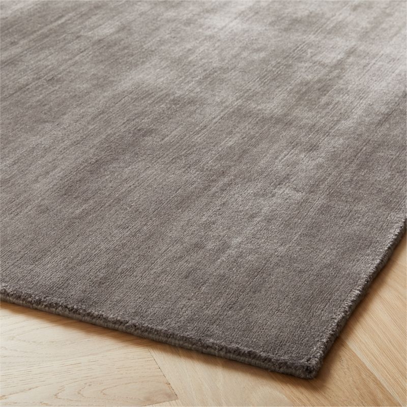 Kole Charcoal Solid Performance Nylon Area Rug 9'X12' - Image 1