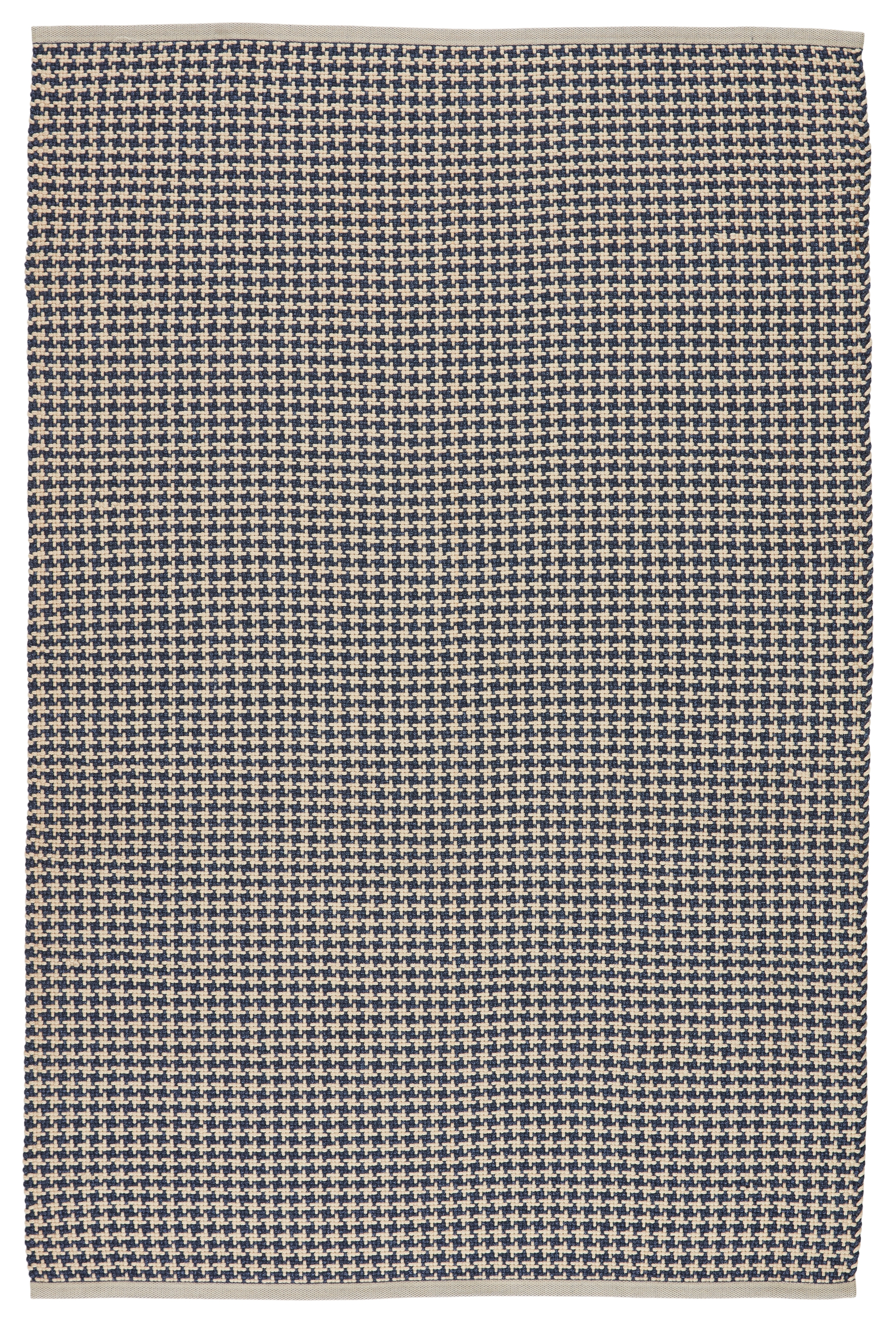 Houndz Indoor/ Outdoor Trellis Dark Blue/ Cream Area Rug (2'X3') - Image 0
