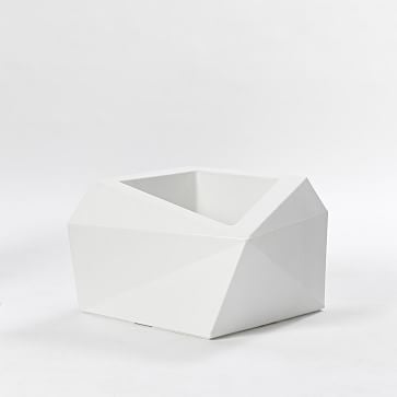 Origami Planter, 23", White - Image 0