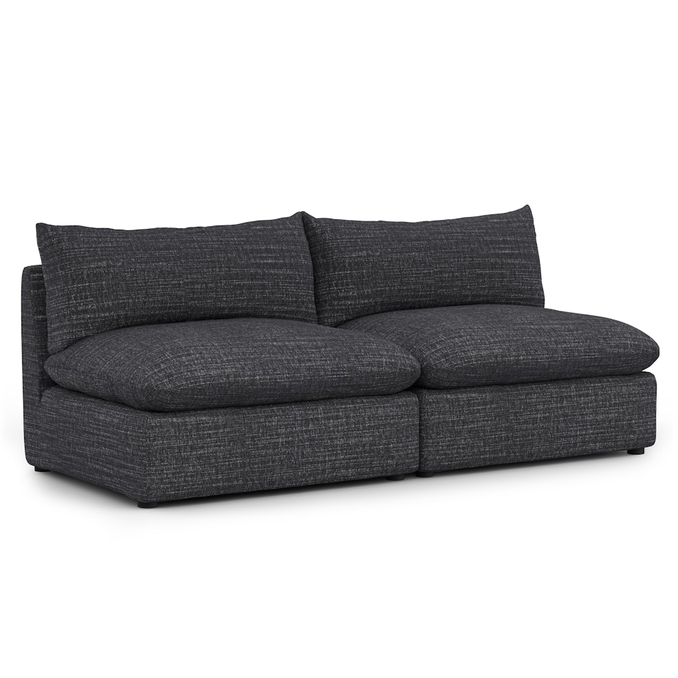 Leigh 79" Armless Modular Sofa - Napa Charcoal - Image 0