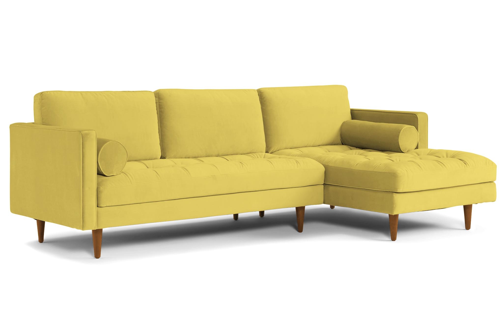 Yellow Briar Mid Century Modern Sectional - Taylor Golden - Mocha - Left - Image 1