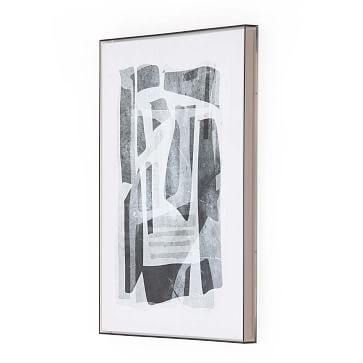 Black Tone Forms By Dan Hobday, Painting, Grey, Medium - Image 1