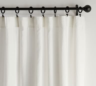 Belgian Flax Linen Blackout Curtain, Classic Ivory, 50 x 108" - Image 0