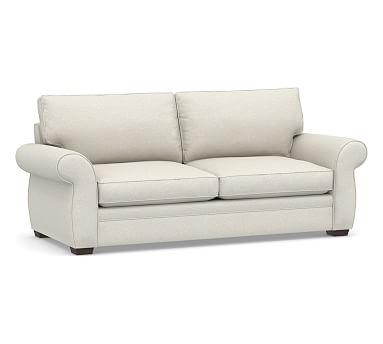 Pearce Roll Arm Upholstered Queen Sleeper Sofa 2X2, Down Blend Wrapped Cushions, Performance Boucle Oatmeal - Image 0