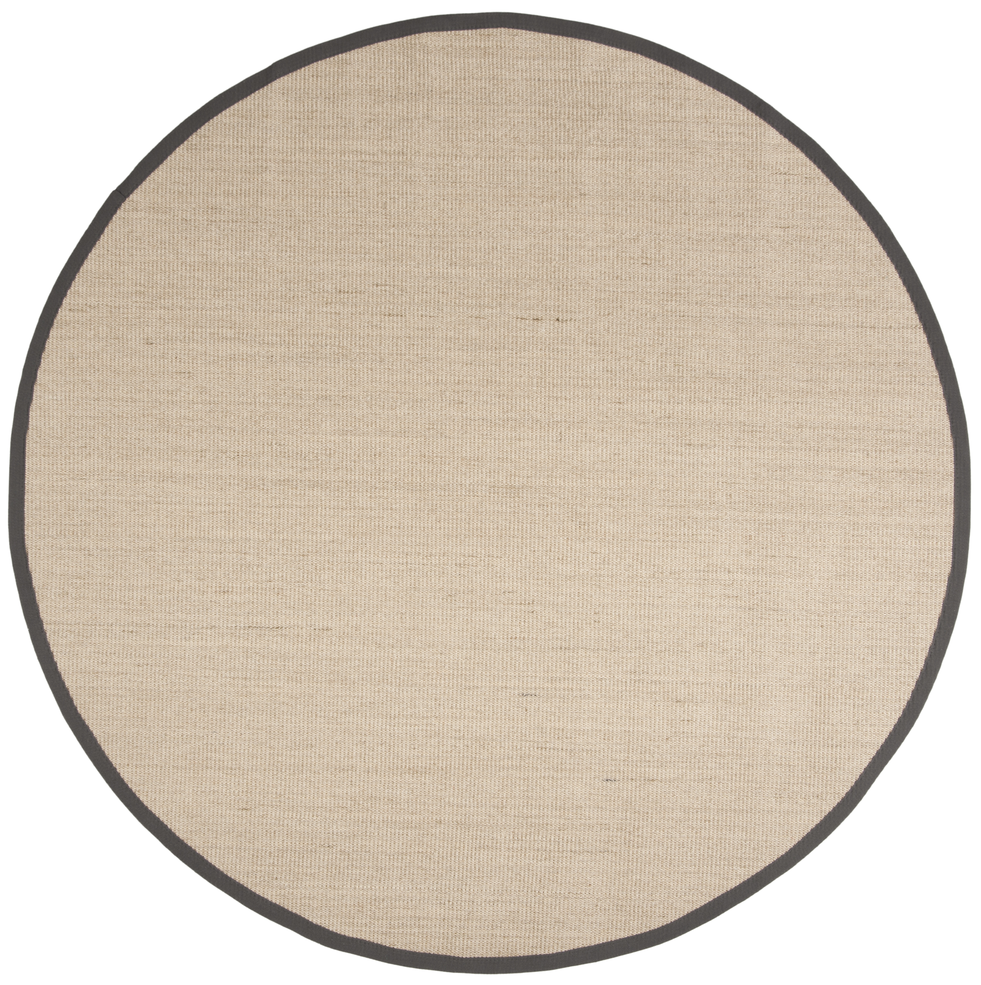 Arlo Home Woven Area Rug, NF131B, Natural/Dark Grey,  6' X 6' Round - Image 0