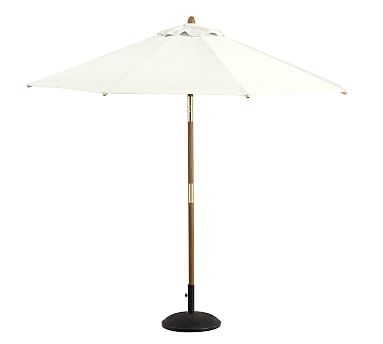 Pottery Barn 9-foot Teak Round Umbrella