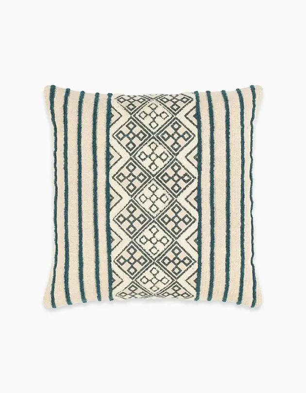 Lilyana Pillow Cover, 20" x 20", Bright Blue