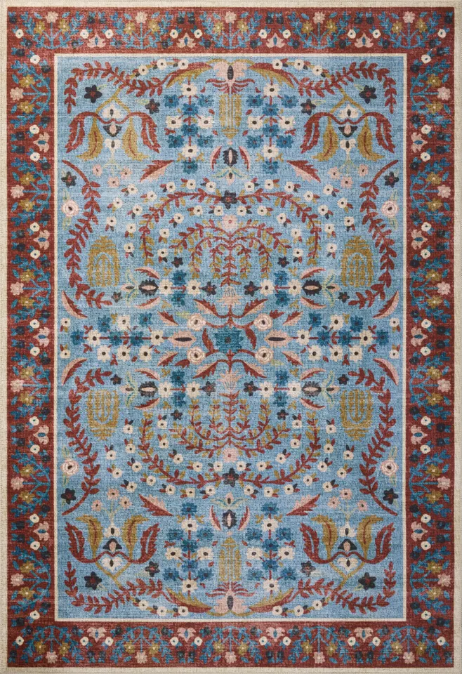 Rifle Paper Co. x Loloi Canopy Red / Blue 2'-3" x 3'-9"