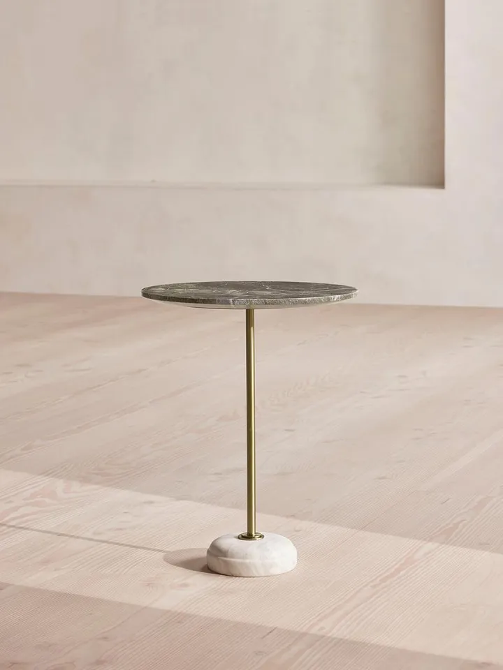 Fleet Side Table, Medium, Verde Bosque Marble
