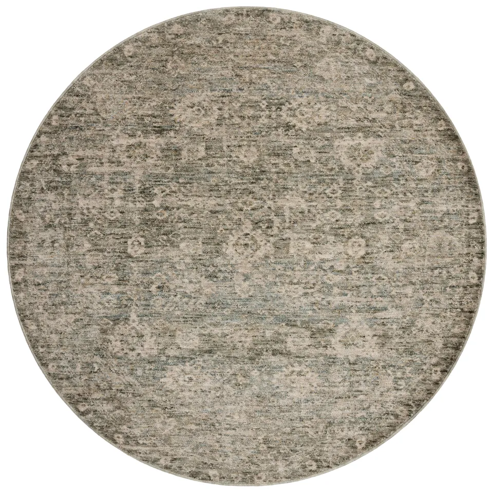Magnolia Home by Joanna Gaines x Loloi Junie Lagoon / Natural 9'-6" x 9'-6" Round