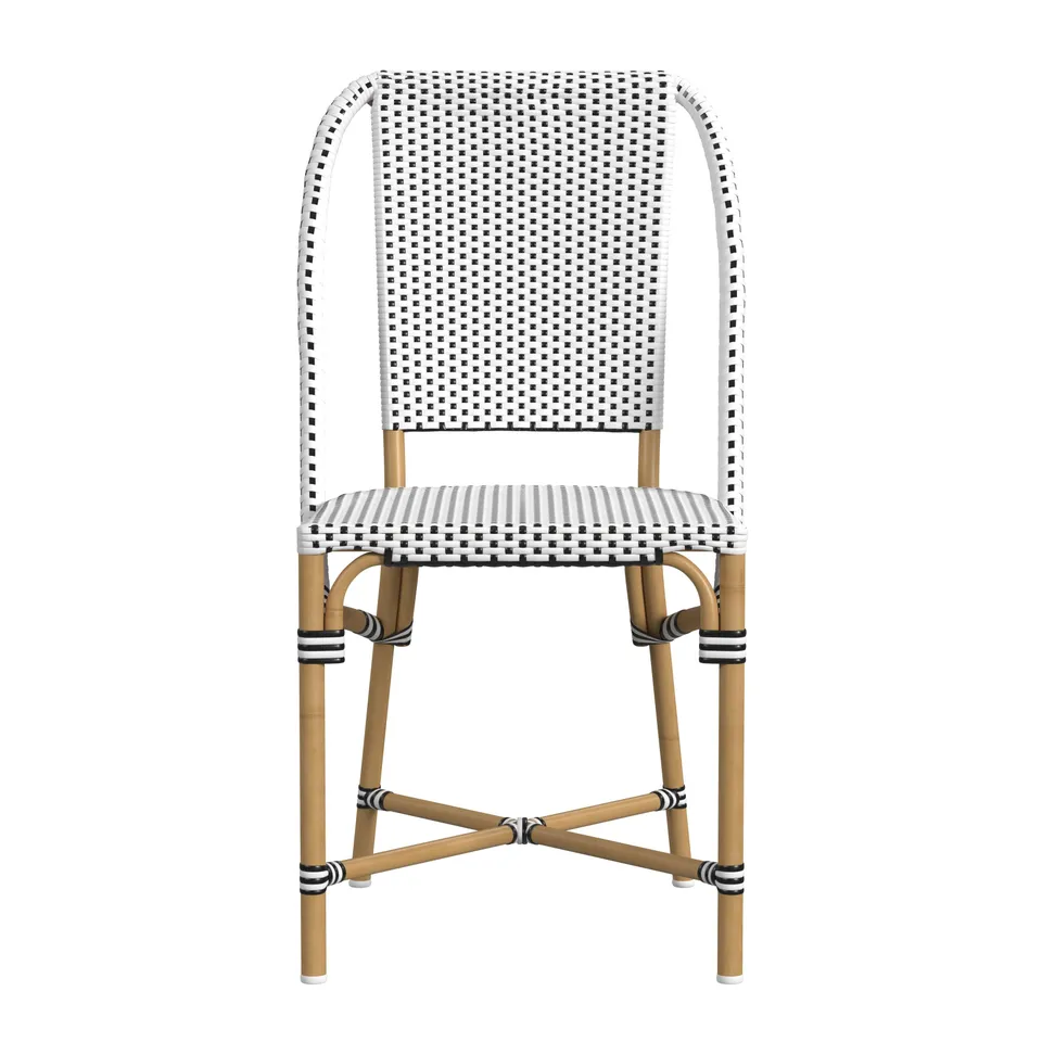 Tobias Black and White Outdoor Dining Chair