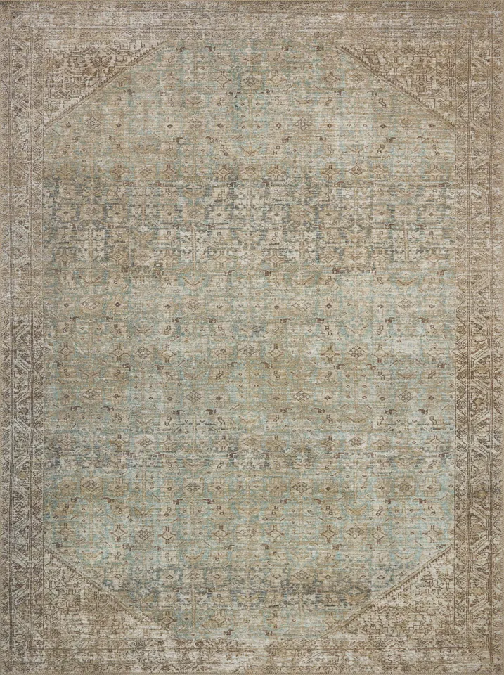 Amber Lewis x Loloi Cambria Aqua / Natural 5'-0" x 7'-6"