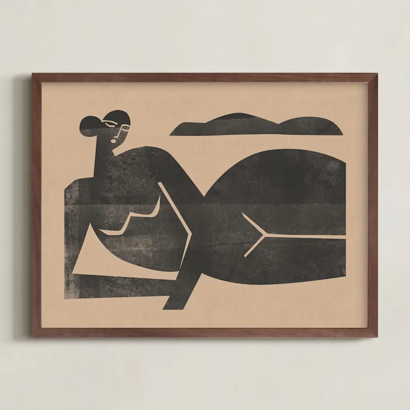 Woodblock Nude Limited Edition Fine Art Print