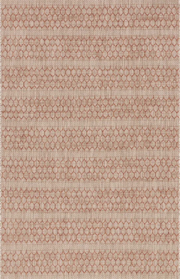 Loloi Isle Beige / Rust 7'-10" x 10'-9"