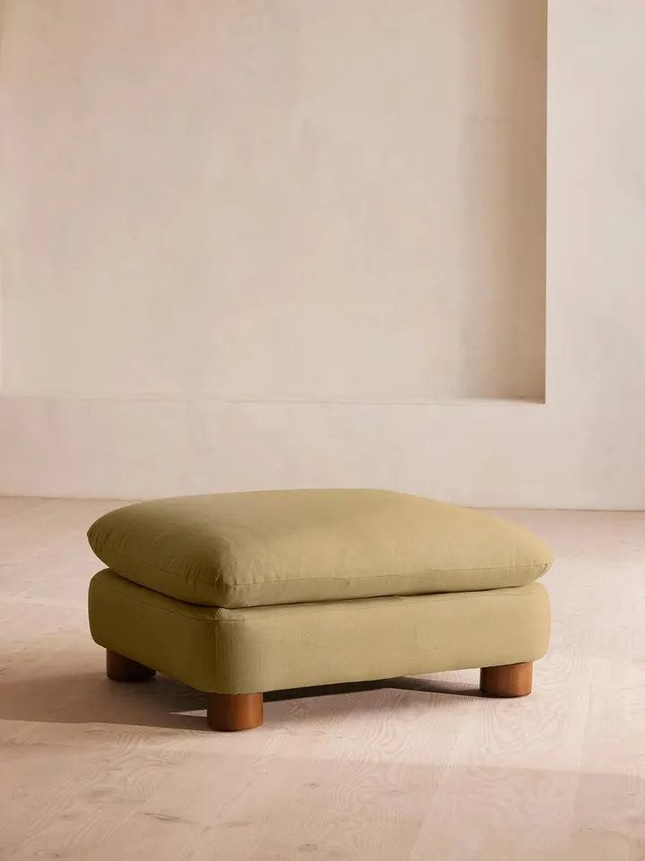 Vivienne Ottoman, Linen, Wheat, US