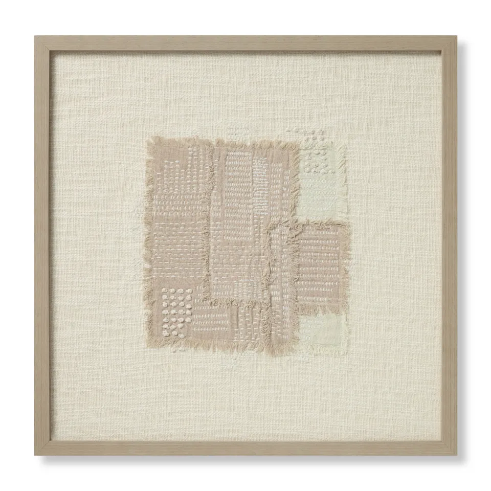 Amber Lewis x Loloi Harbor Beige / Ivory 2'-2" x 2'-2" Wall Art