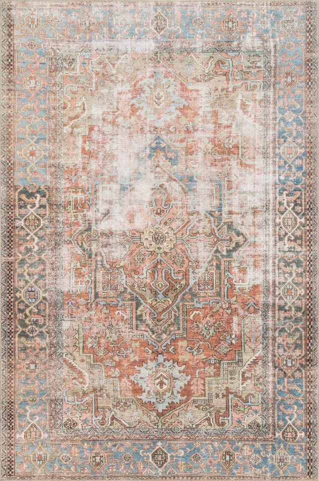 Loloi Loren Terracotta / Sky 5'-0" x 7'-6"