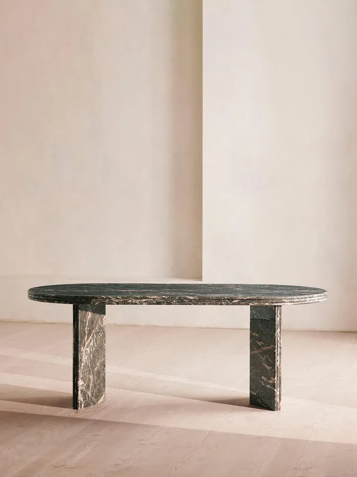 Rosaline Dining Table, Griseo Rosa Marble