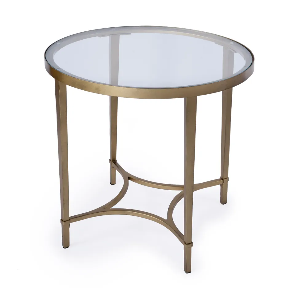 Monica Antique Gold End Table