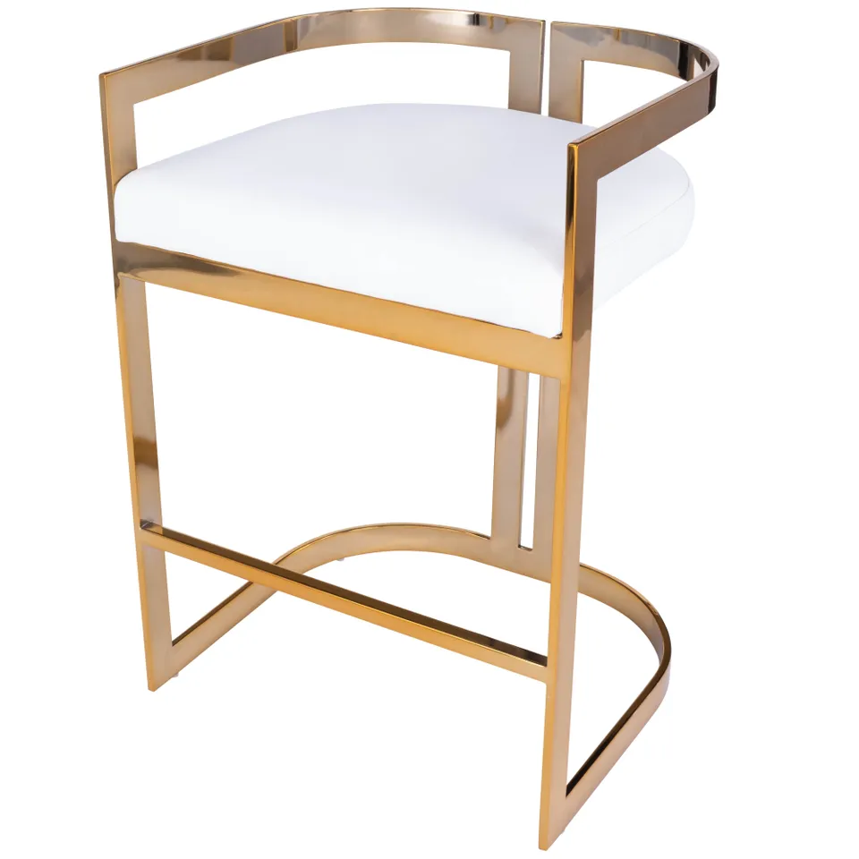 Clarence Polished Gold Counter Stool