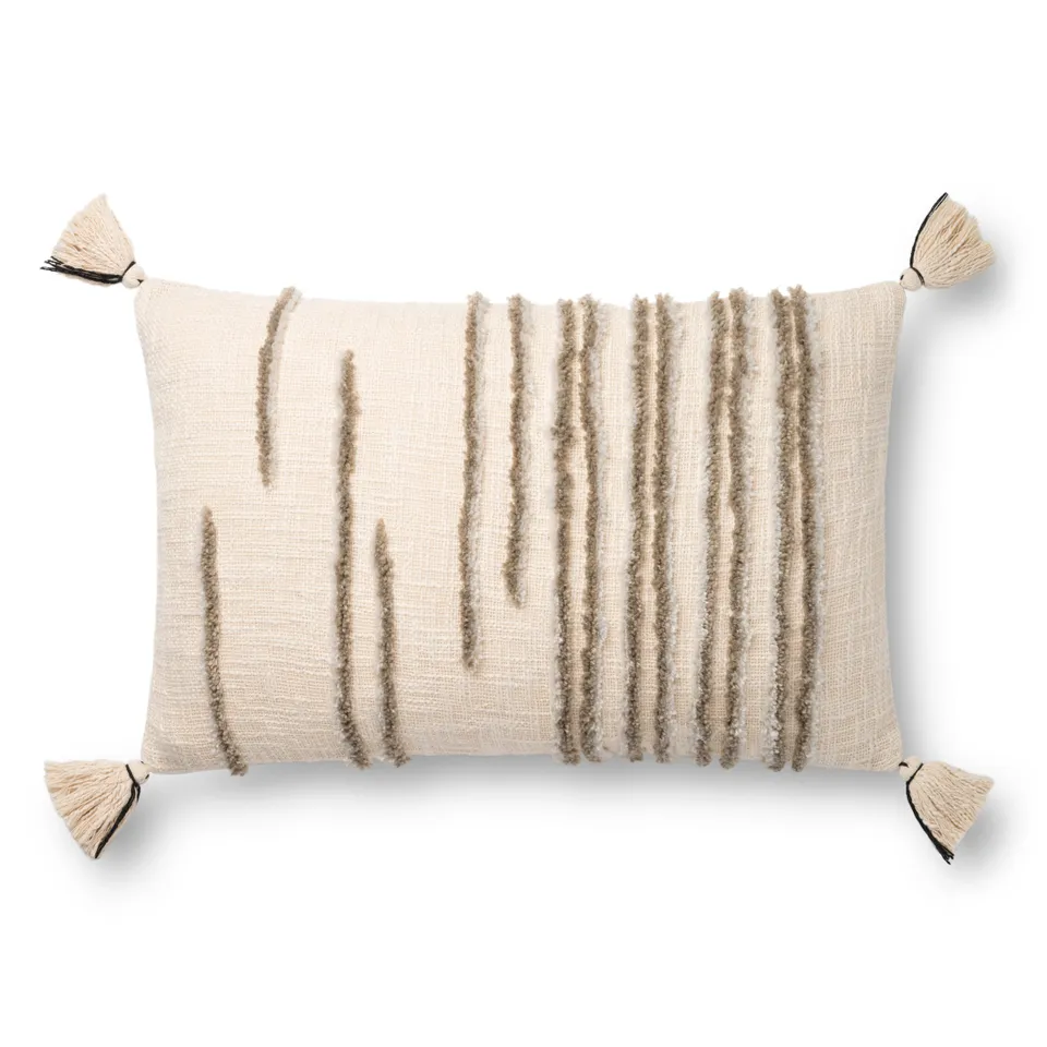 Loloi No Name Natural / Stone 16" x 26" Cover w/Down