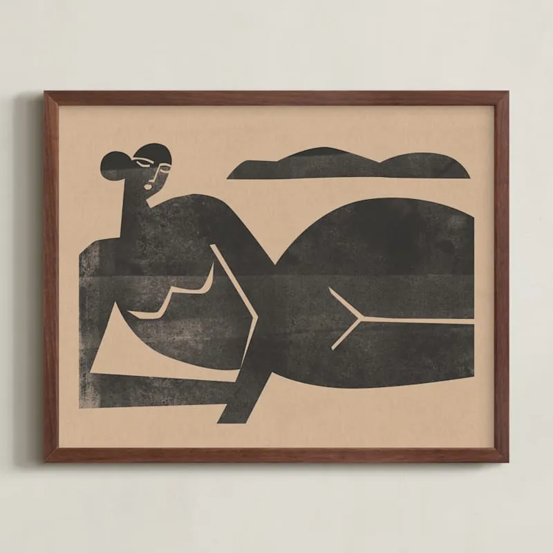 Woodblock Nude Limited Edition Fine Art Print