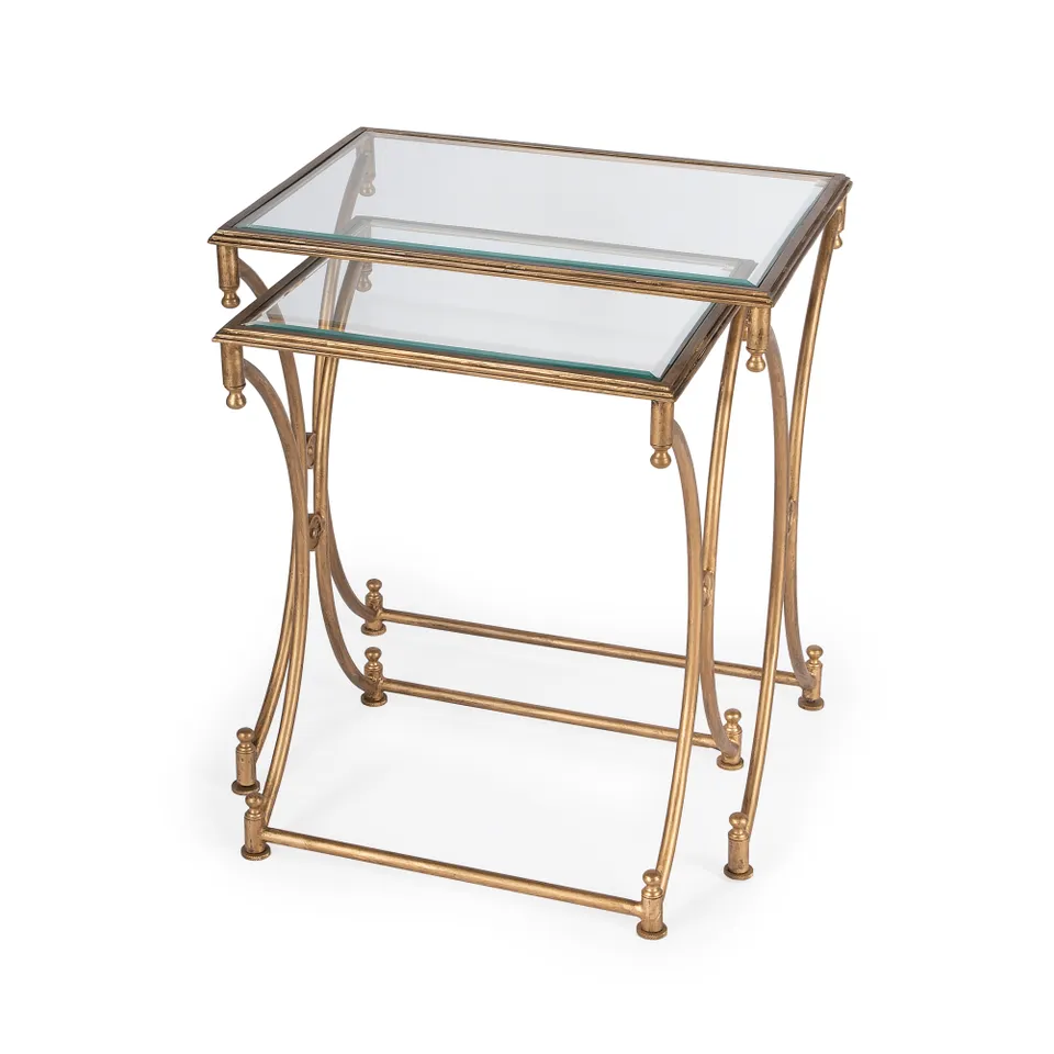 Beverly Antique Gold Nesting Side Tables