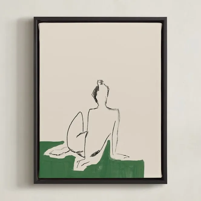 Figure On Green Limited Edition Fine Art Print